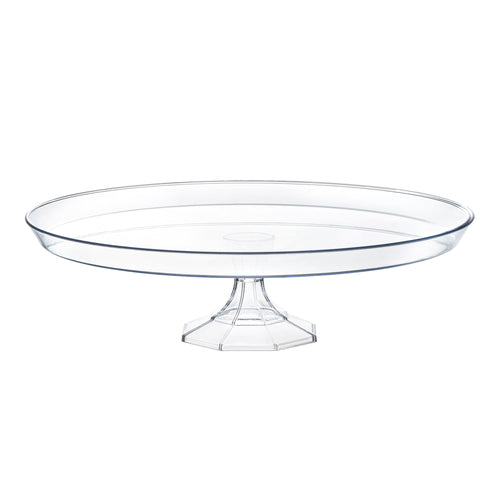 11.6" Clear Medium Round Plastic Cake Stands