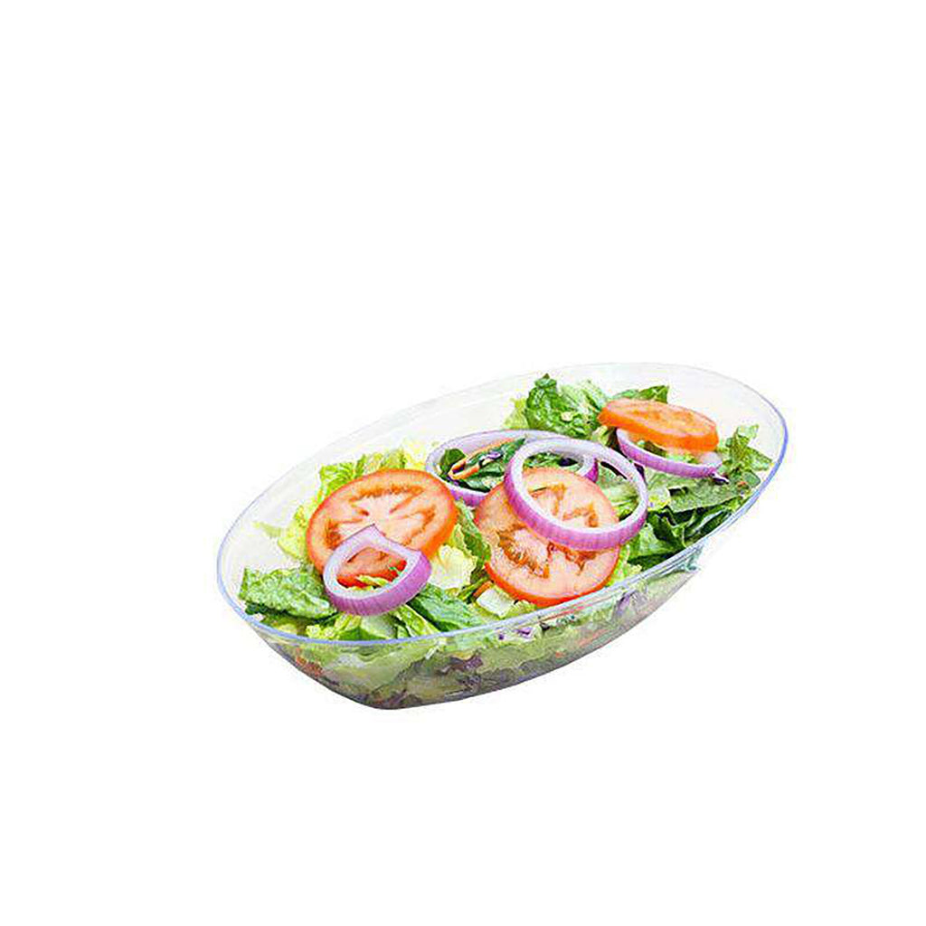 Clear Oval Plastic Serving Bowls (2 qt.)