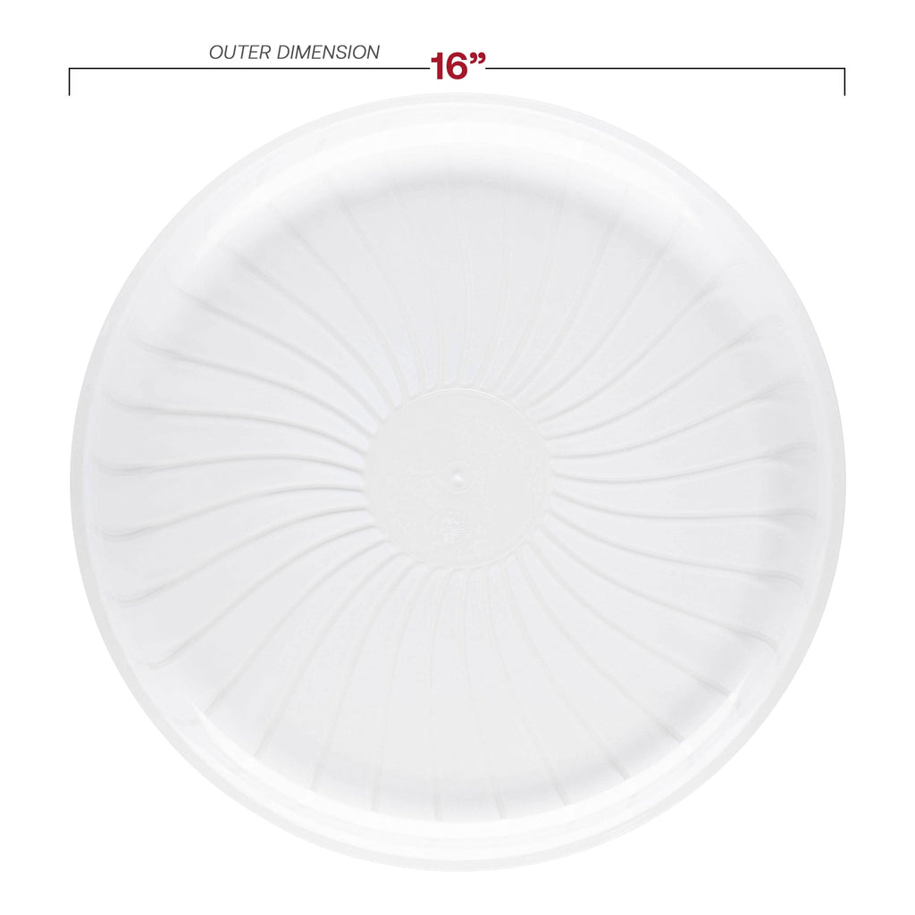 16" Clear Pavilion Round Disposable Plastic Trays