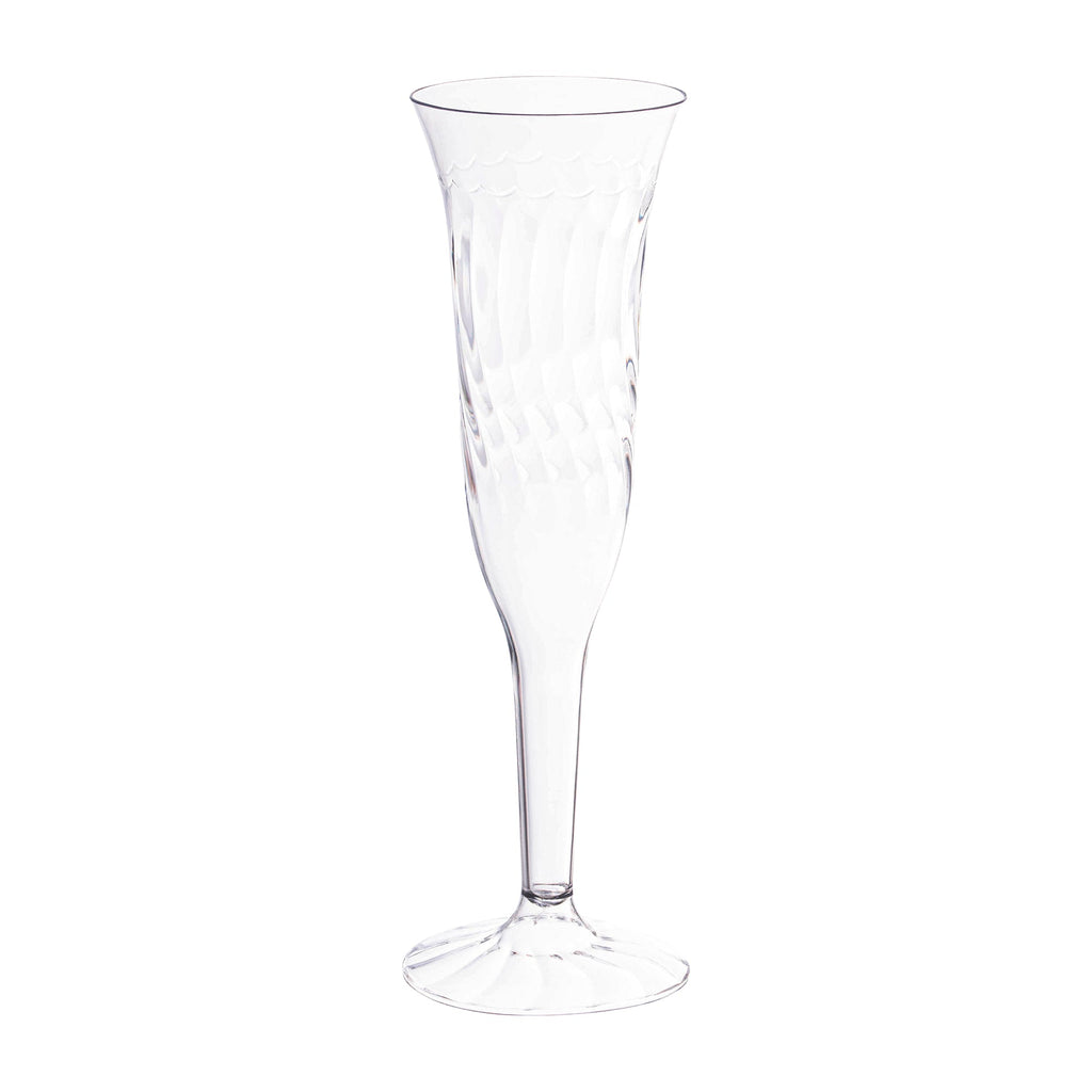 Clear Plastic Champagne Flutes (5 oz. )