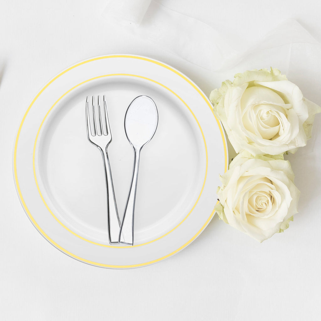 Clear Disposable Plastic Mini Flatware Set
