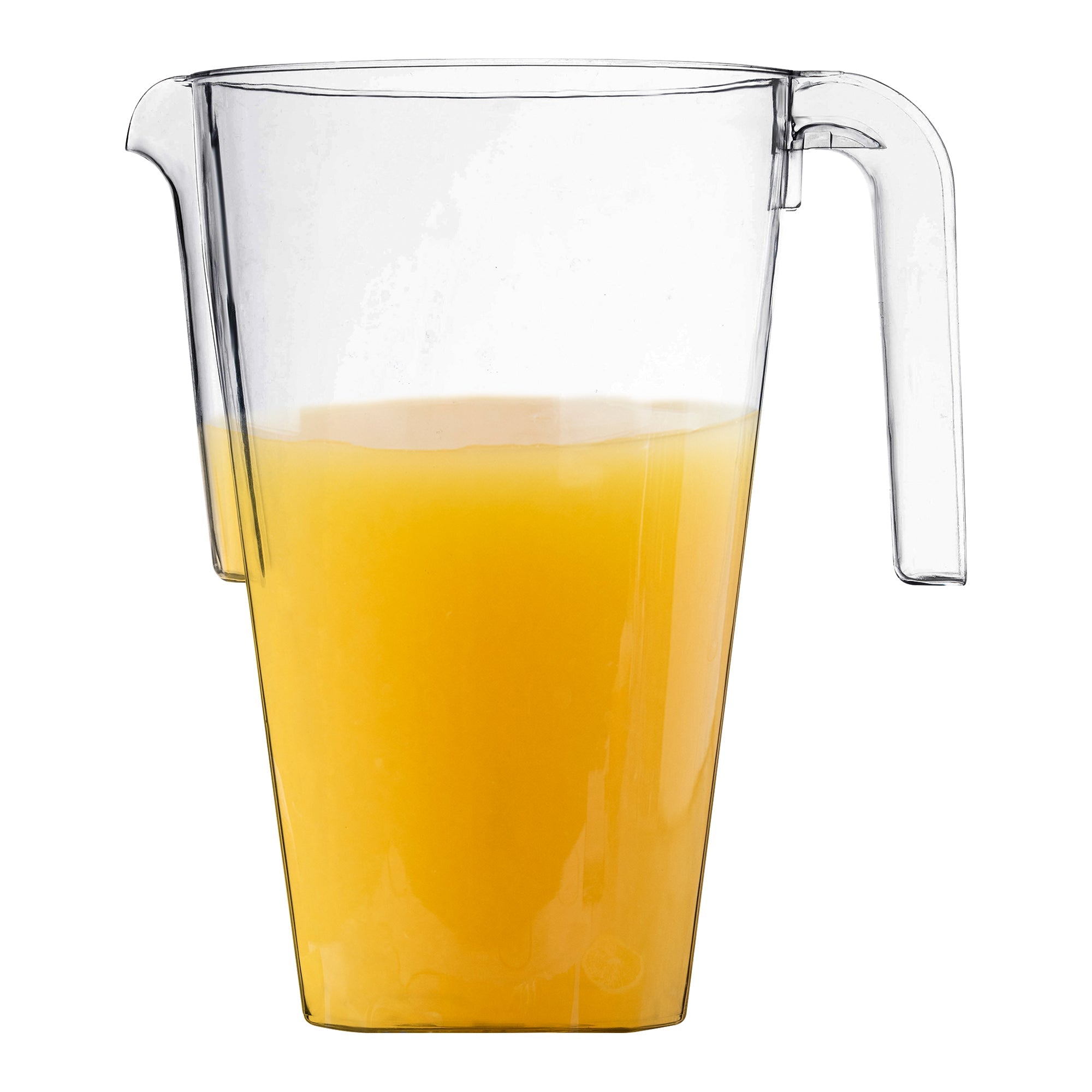 52 oz. Clear Square Plastic Disposable Pitchers
