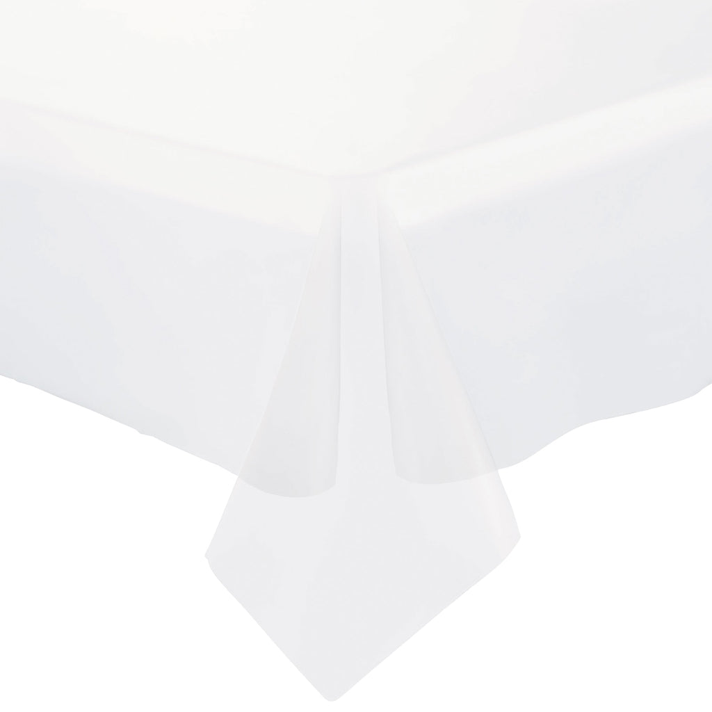 Clear Rectangular Disposable Plastic Tablecloths (54" x 108")