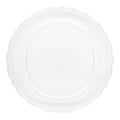 Clear Vintage Round Disposable Plastic Appetizer/Salad Plates (7.5")