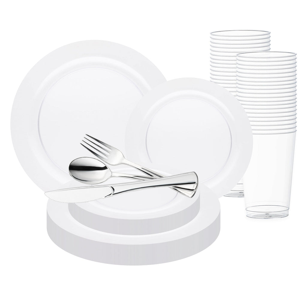 Clear Economy Round Plastic Wedding Value Set
