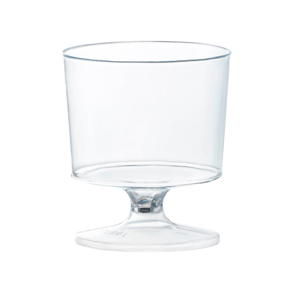 Clear Round Plastic Disposable Mini Wine Glasses (2 oz. )