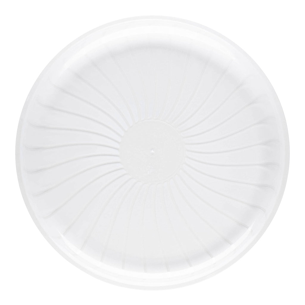 16" Clear Pavilion Round Disposable Plastic Trays