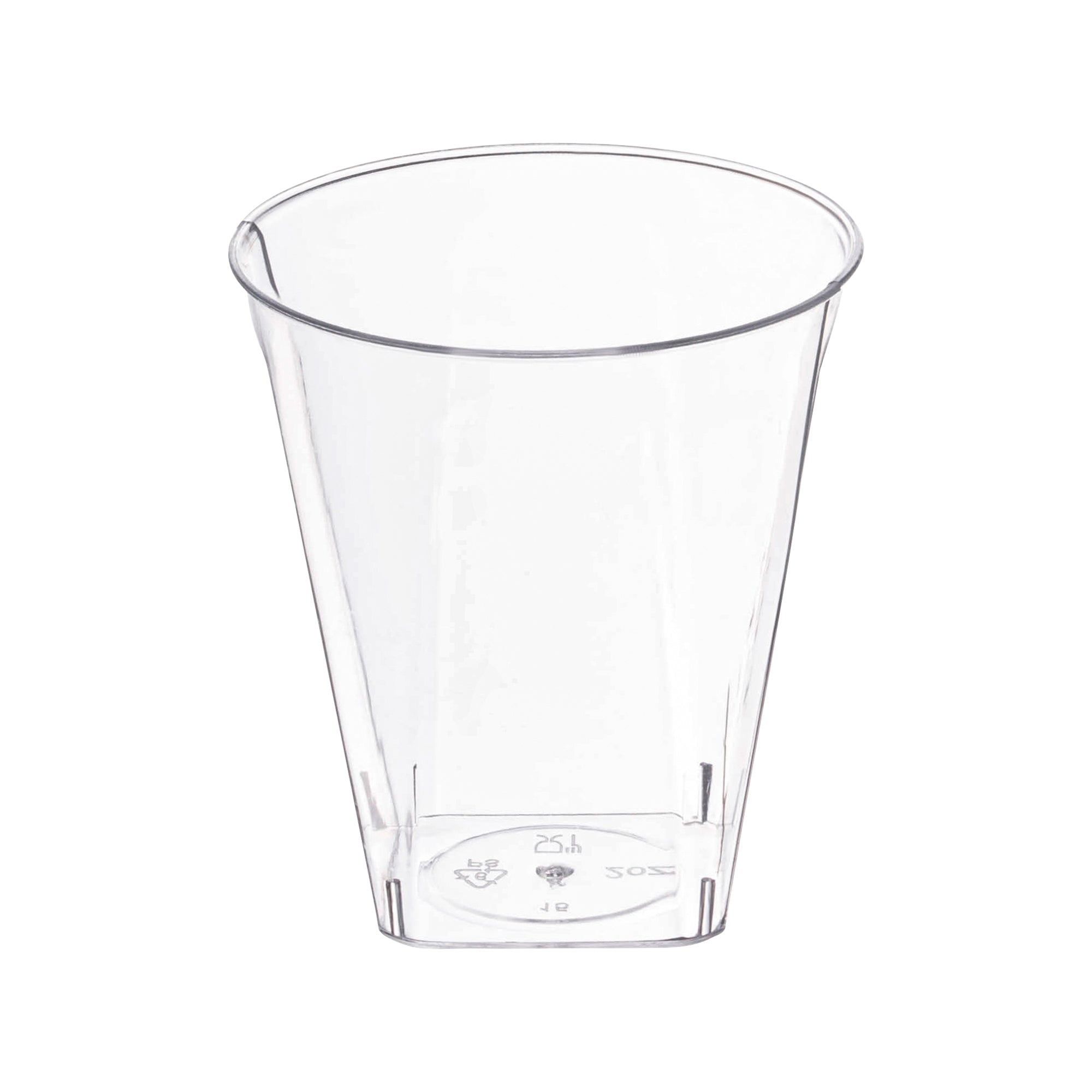 Clear Square Bottom Disposable Plastic Shot Cups (2 oz. )