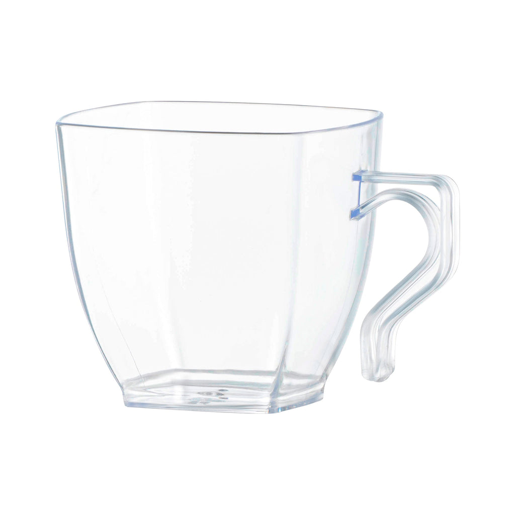 Clear Square Plastic Mini Coffee Tea Cups (2 oz. )