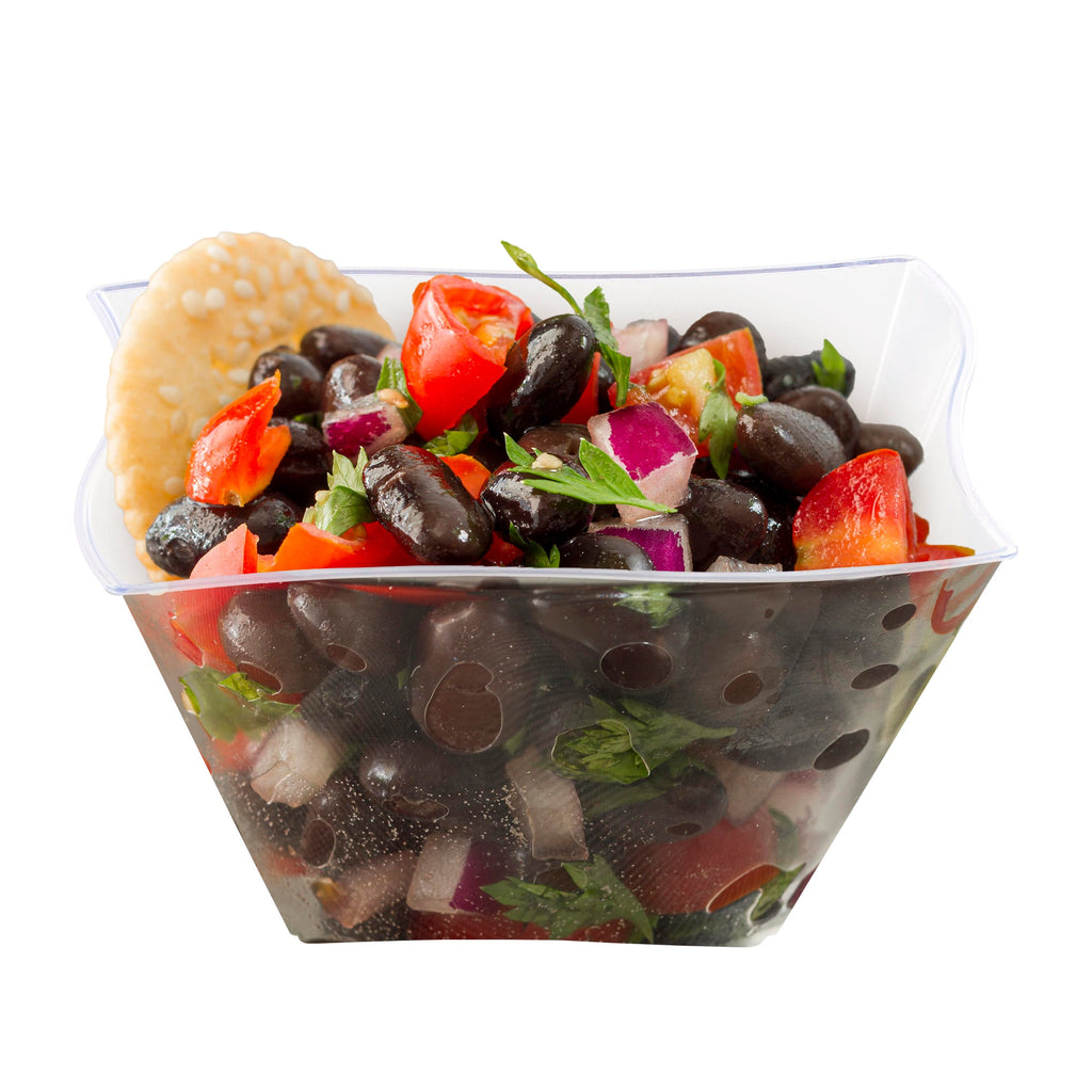 Clear Wave Plastic Soup Bowls (14 oz.)