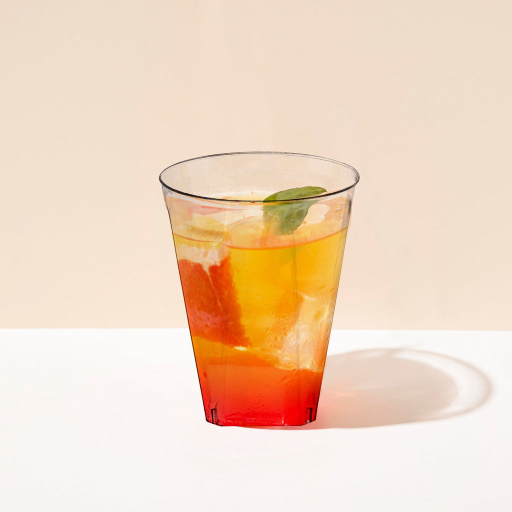 Clear Square Bottom Disposable Plastic Cups (7 oz. )