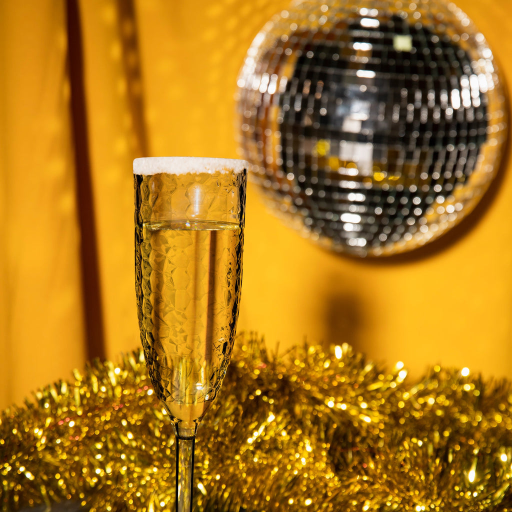 Crystal Disposable Plastic Champagne Flutes (8 oz. )
