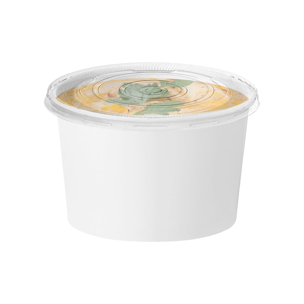 6 oz Squat Paper Soup Cups with Lids