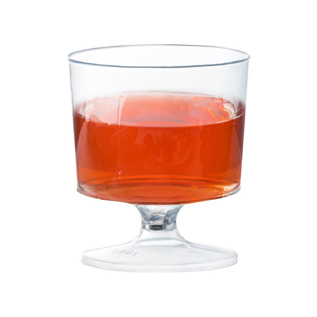 Clear Round Plastic Disposable Mini Wine Glasses (2 oz. )