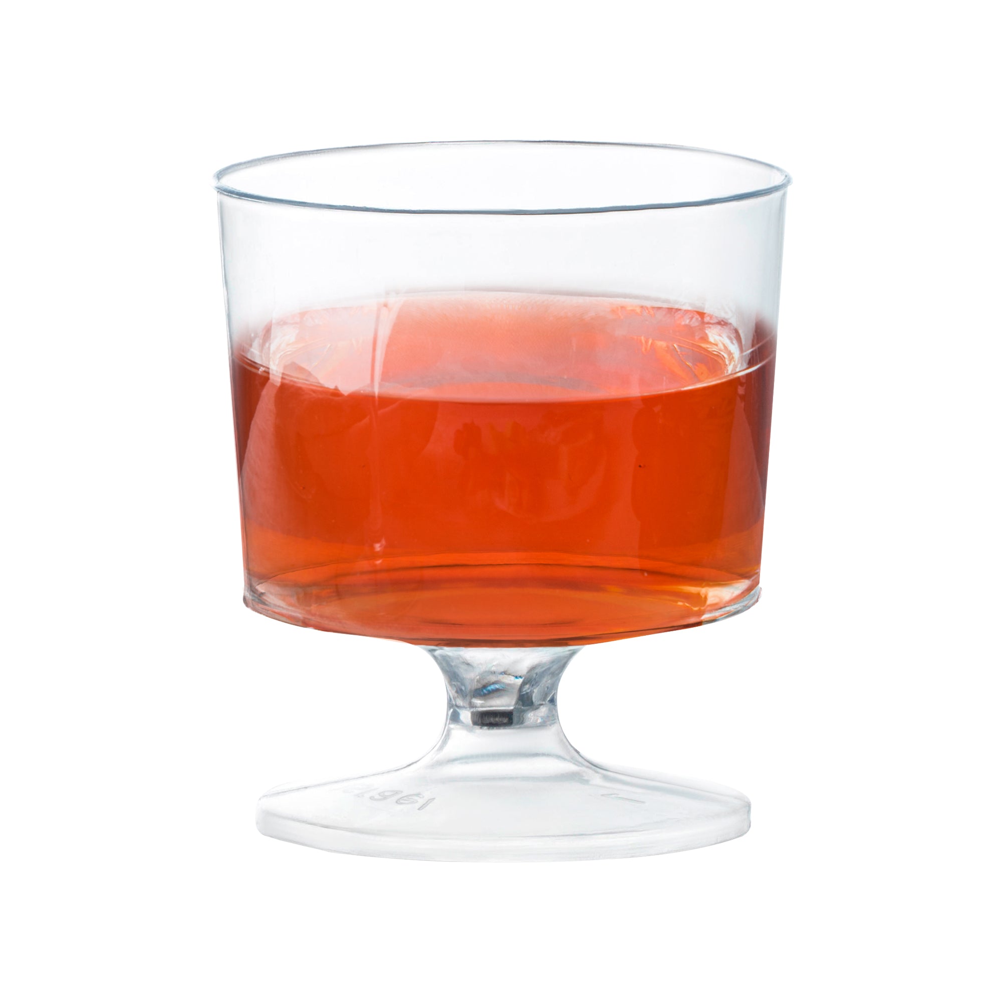 Clear Round Plastic Disposable Mini Wine Glasses (2 oz. )