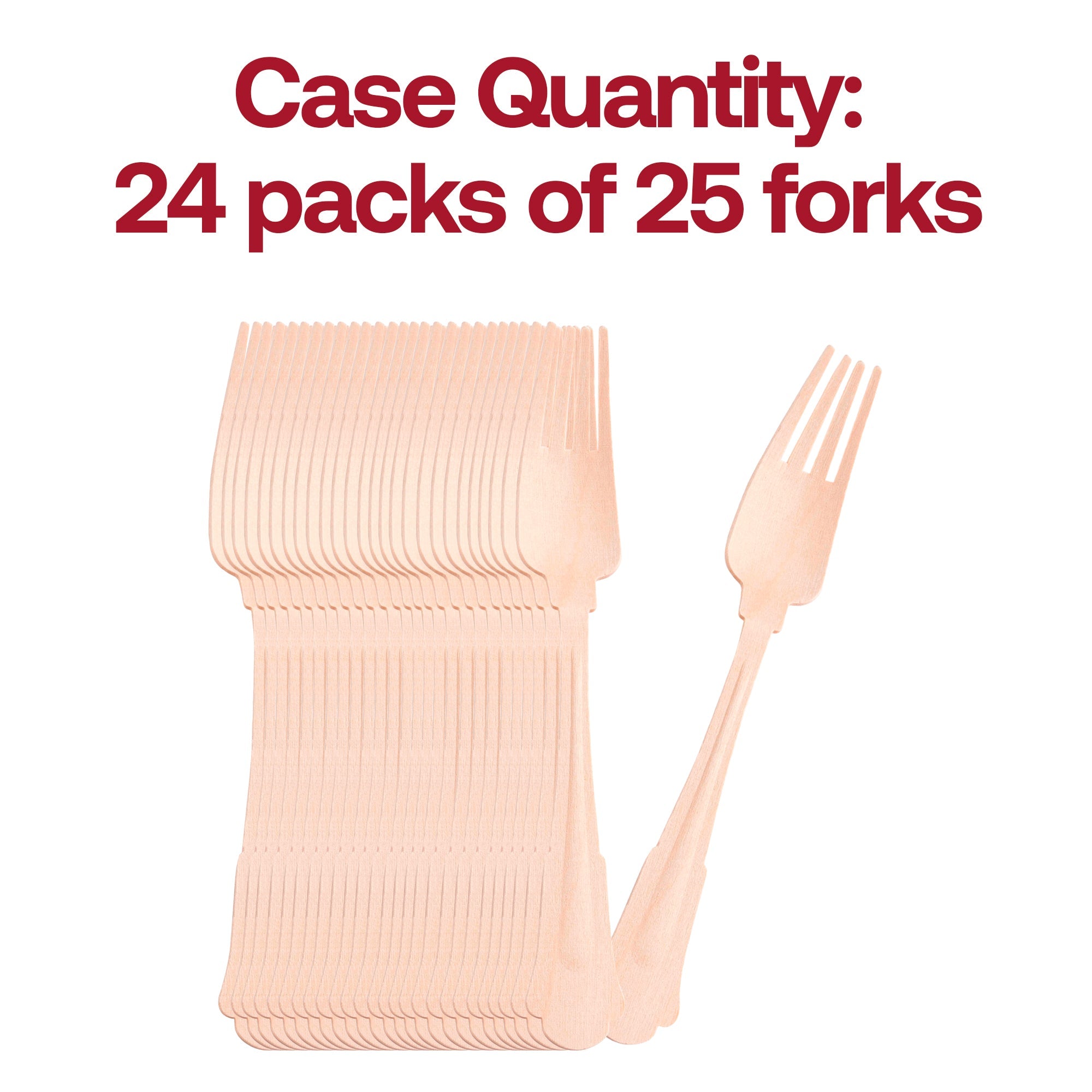 Silhouette Birch Wood Eco Friendly Disposable Dinner Forks