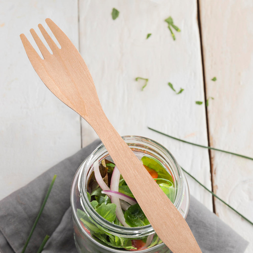 Natural Birch Eco-Friendly Disposable Dinner Forks