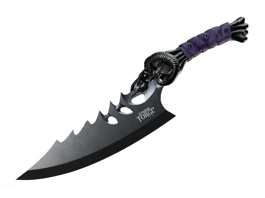 Masters of The Universe™ x StudioForge™ | SNAKE MOUNTAIN™ EDITION: The Blade of Havoc™ | 8” Collector’s Chef Knife & Display Stand