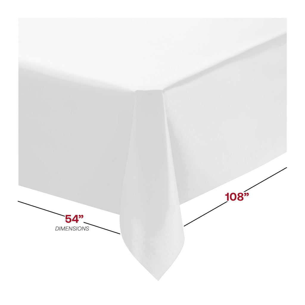 White Rectangular Linen-Like Tablecloths (50" x 108")