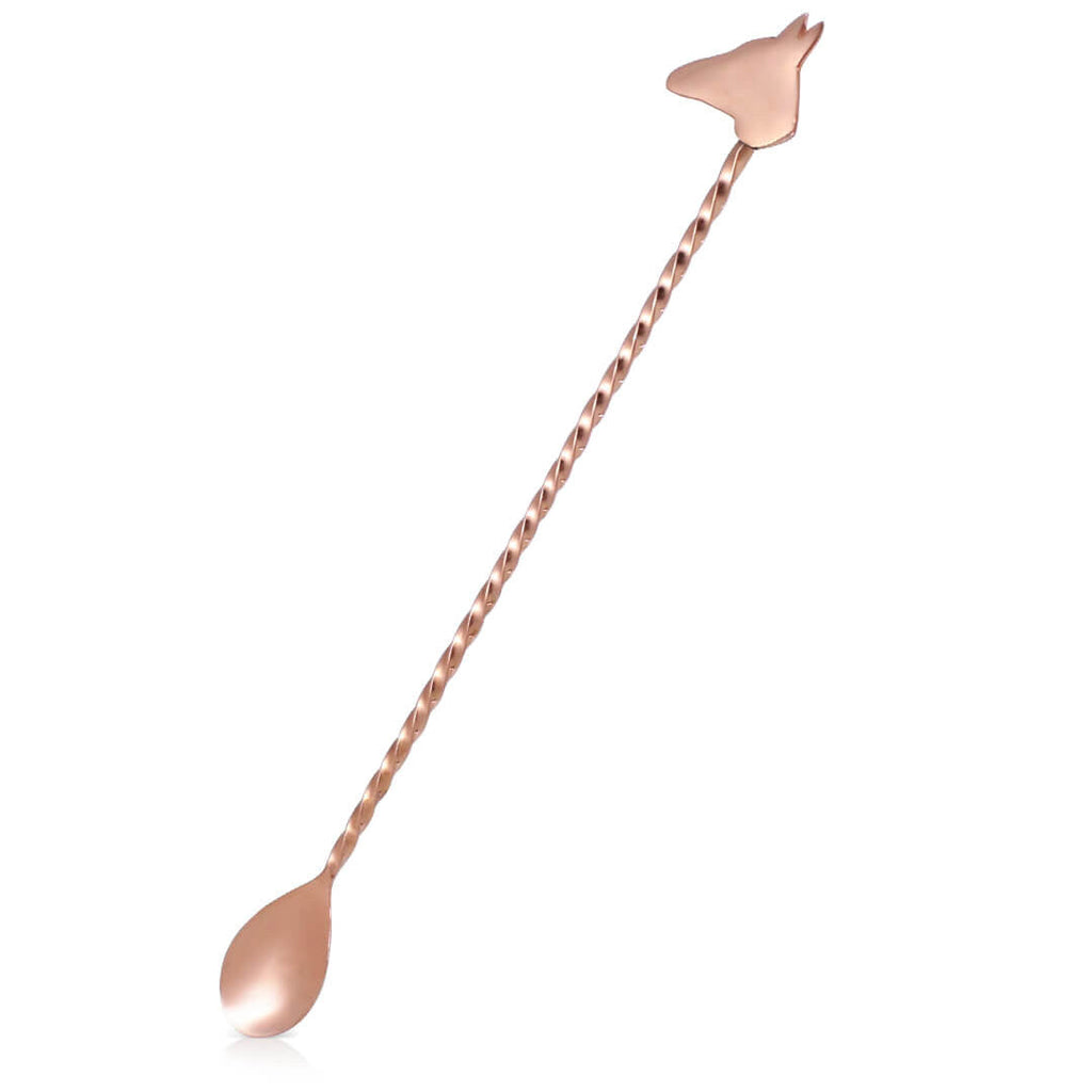 Copper Mixing Glass and Mulehead Spoon