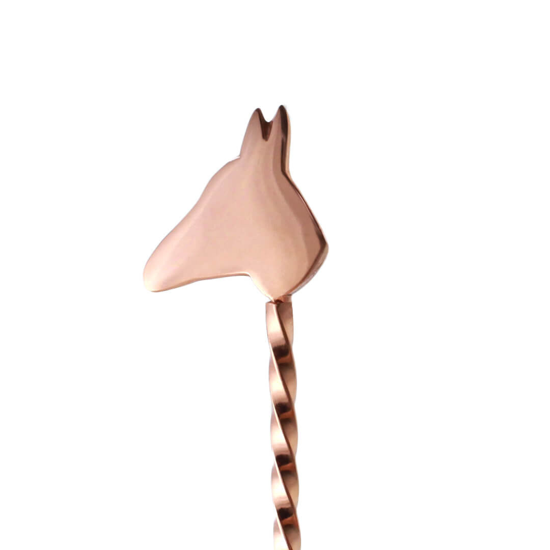 Copper Mixing Glass and Mulehead Spoon
