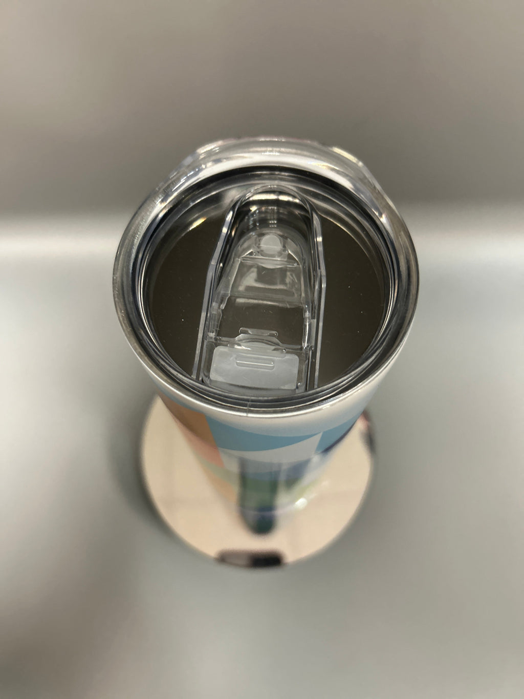 20oz Skinny Tumbler - White Over Stainless Steel  - Sub Printing