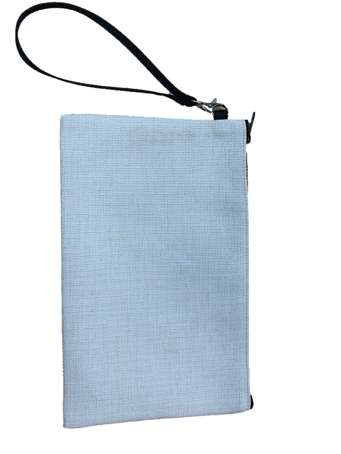 Cosmetic Bag for Print on Demand *NEW Version* Black Zipper and Wrist Strap