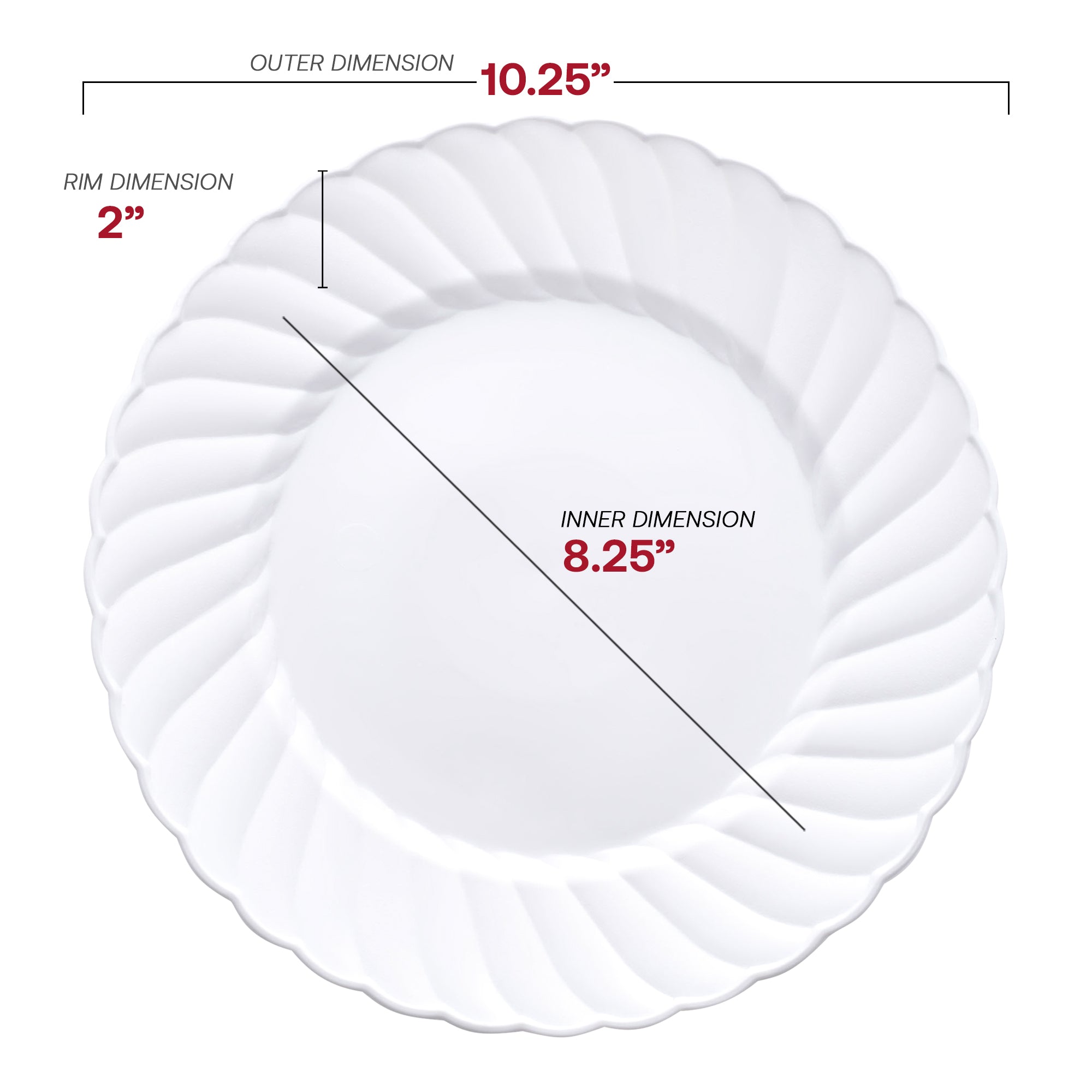White Flair Plastic Dinnerware Value Set