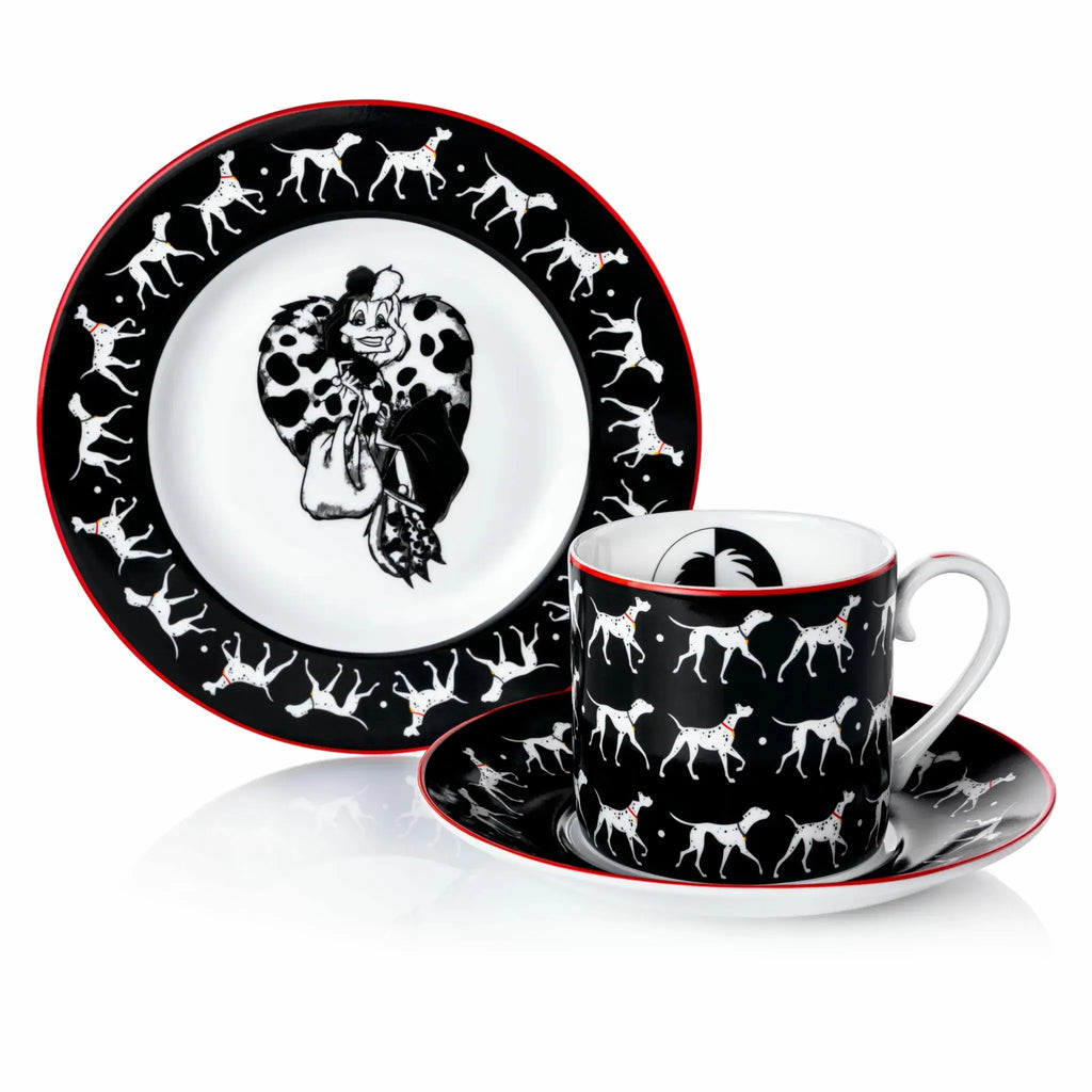 English Ladies Disney 101 Dalmatians Cruella Cup & Saucer