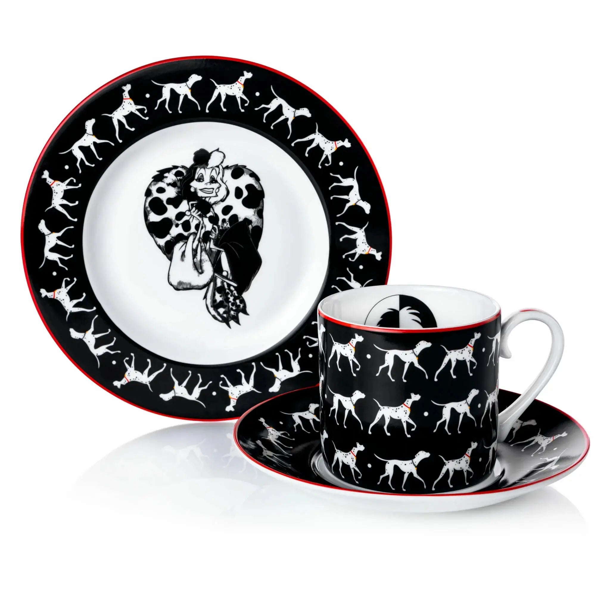 English Ladies Disney 101 Dalmatians Cruella Cup & Saucer