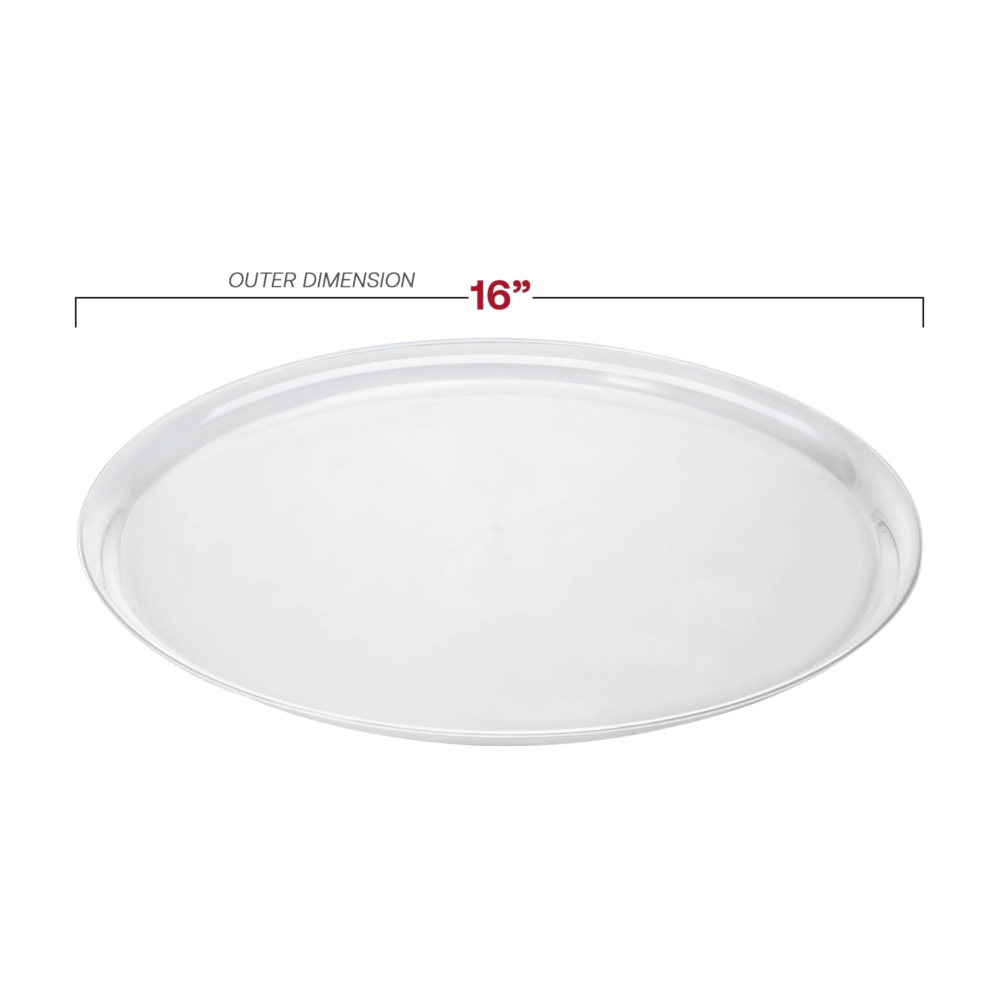 16" Clear Round Plastic Trays