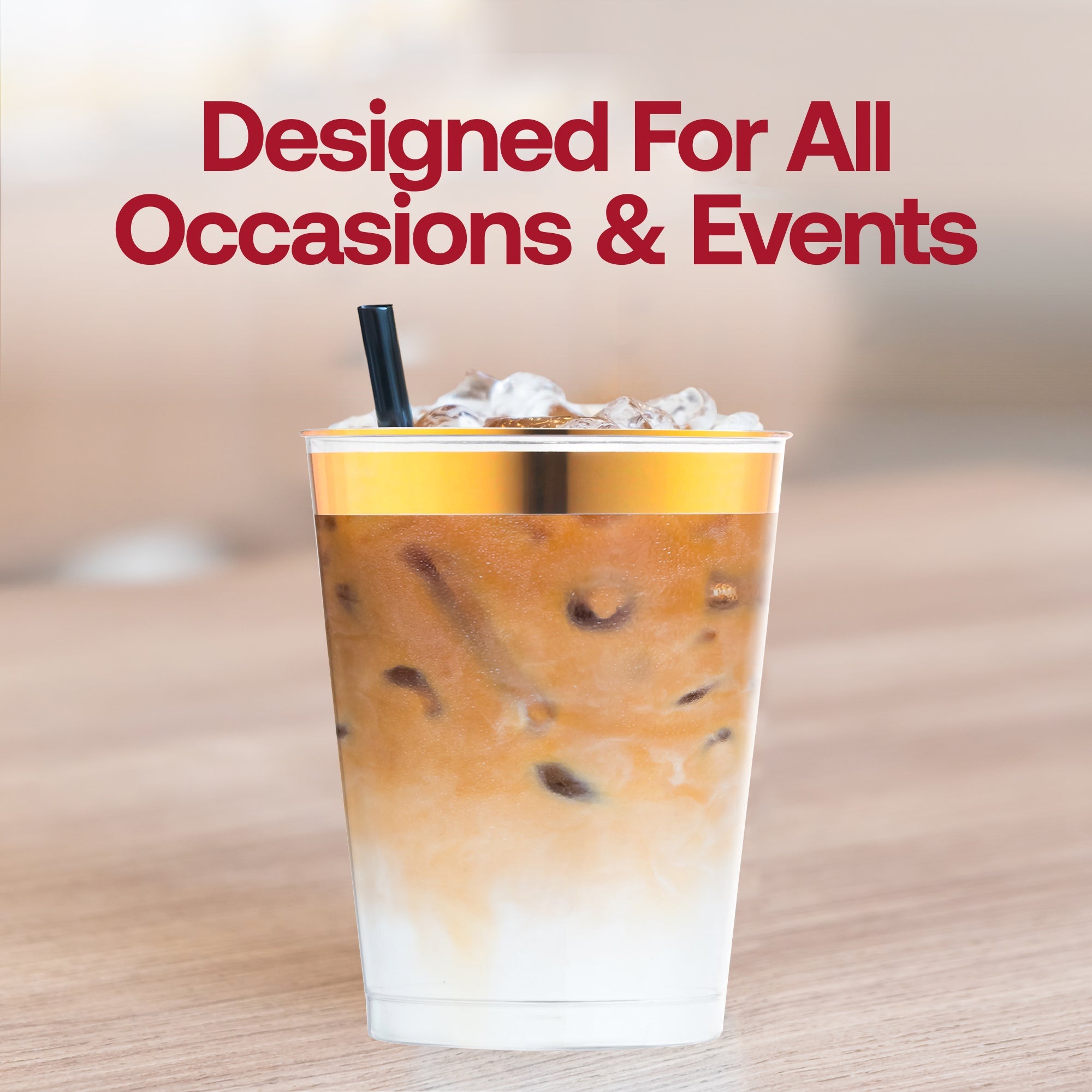 Clear with Metallic Gold Tumblers (8 oz.)