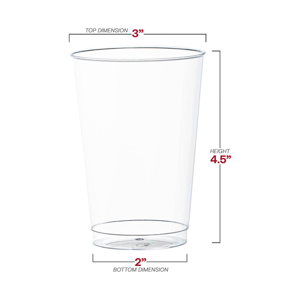 Crystal Clear Plastic Disposable Party Cups (12 oz. )