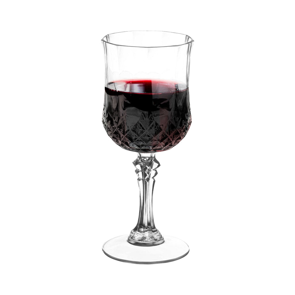Crystal Cut Plastic Wine Glasses (8 oz. )