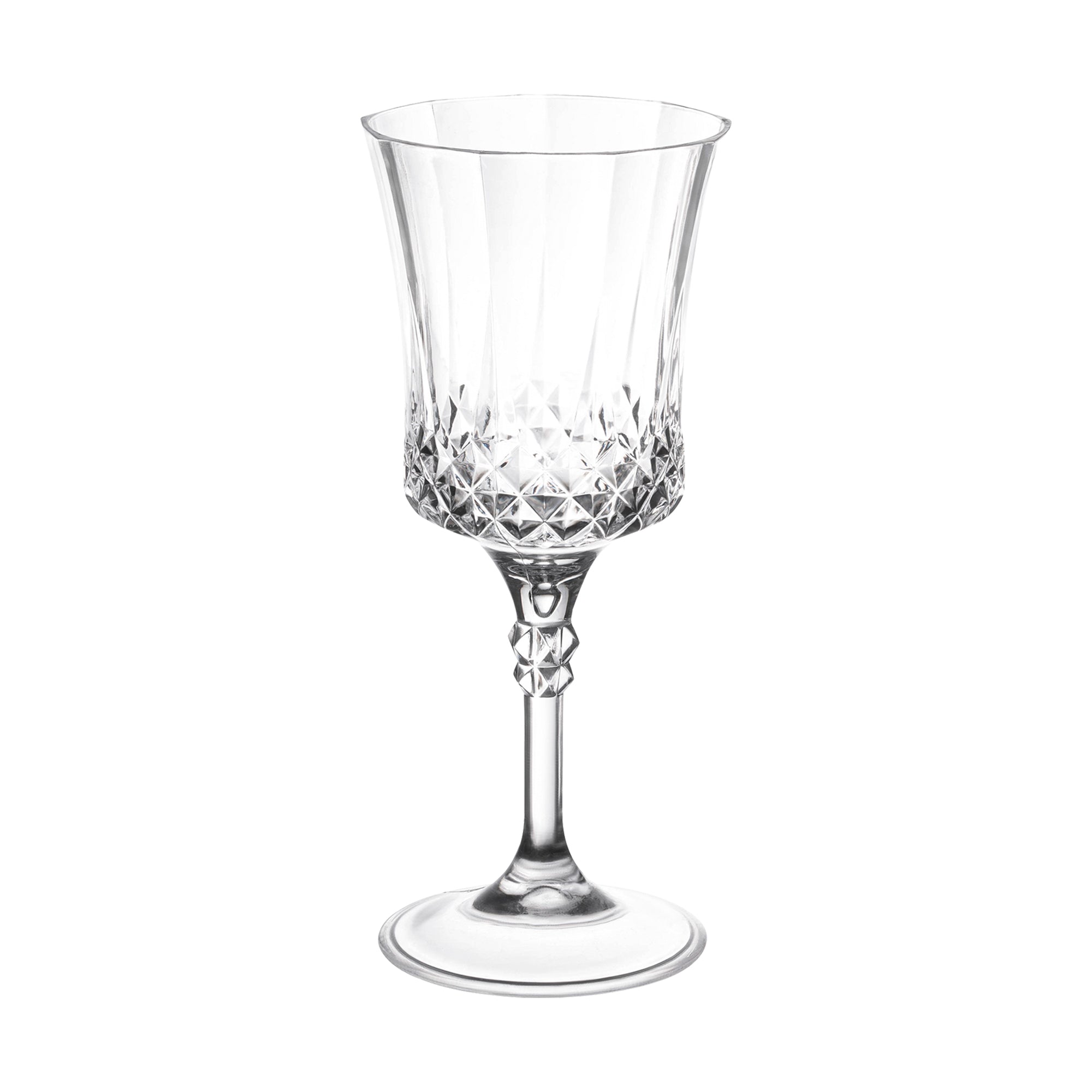 Crystal Cut Plastic Wine Goblets (11 oz. )