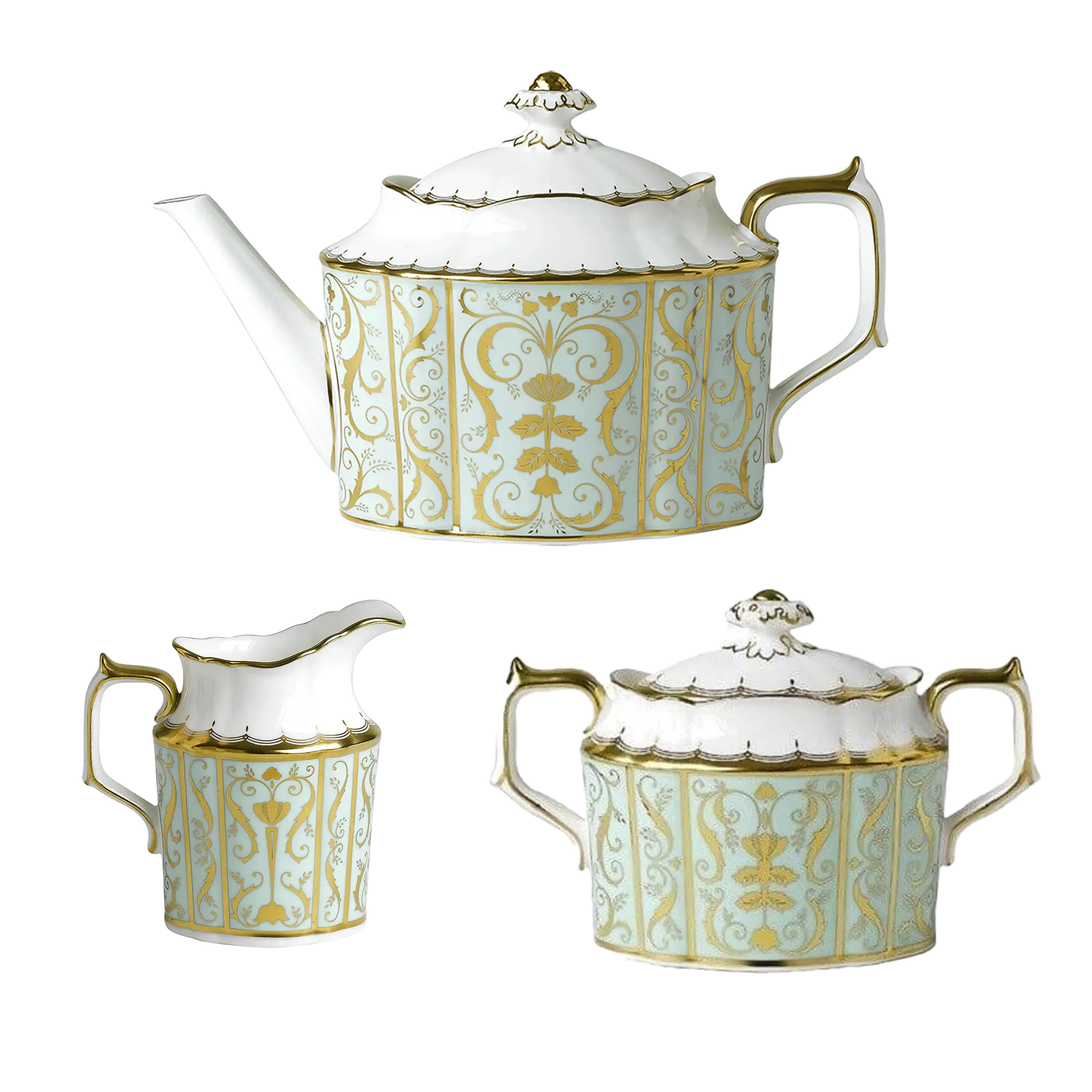 Royal Crown Derby Darley Abbey 3pc Tea Set Bone China Tableware