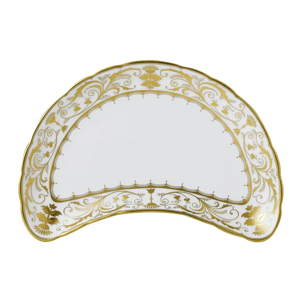 Royal Crown Derby Darley Abbey White Crescent Plate