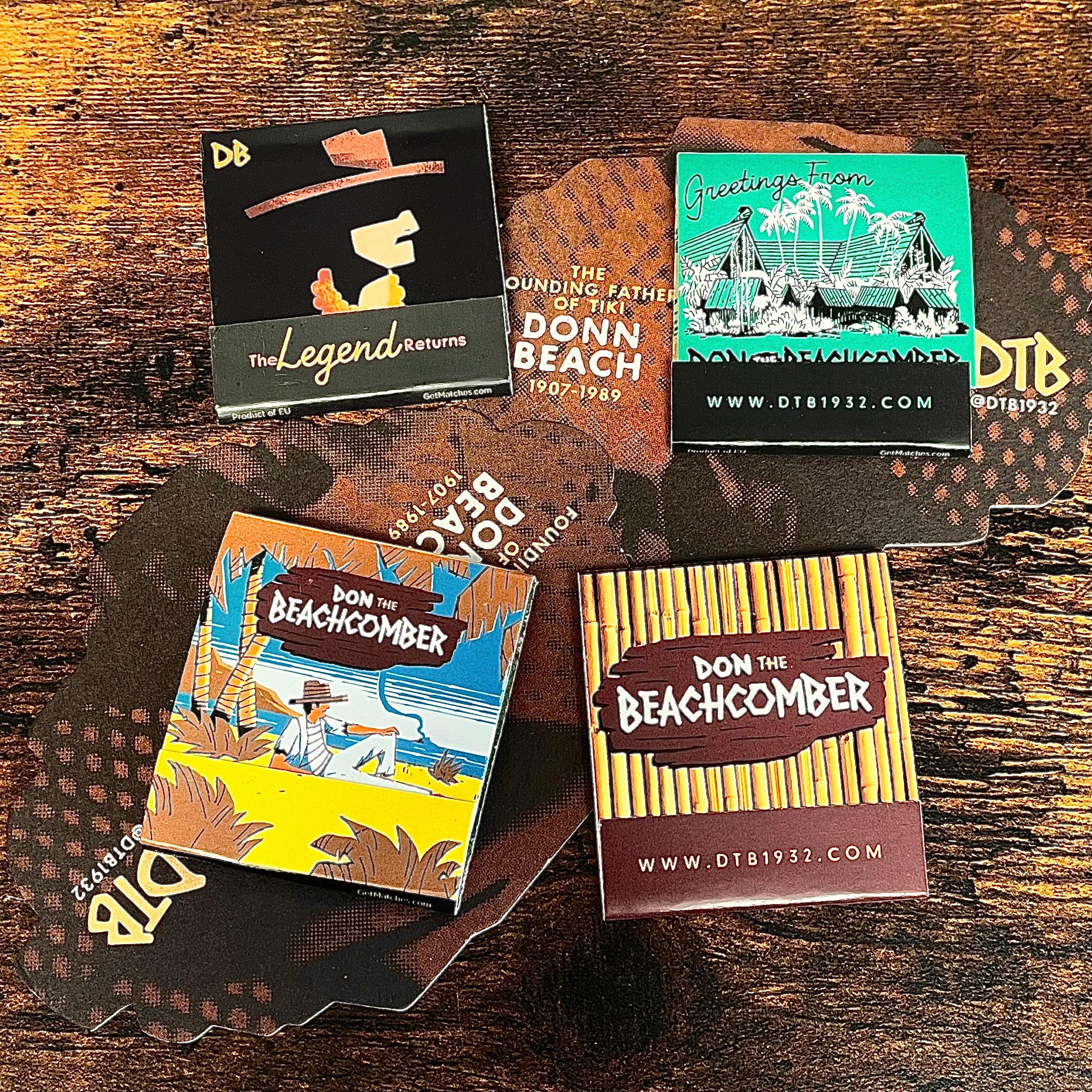 Don the Beachcomber Matchbook Set of Four