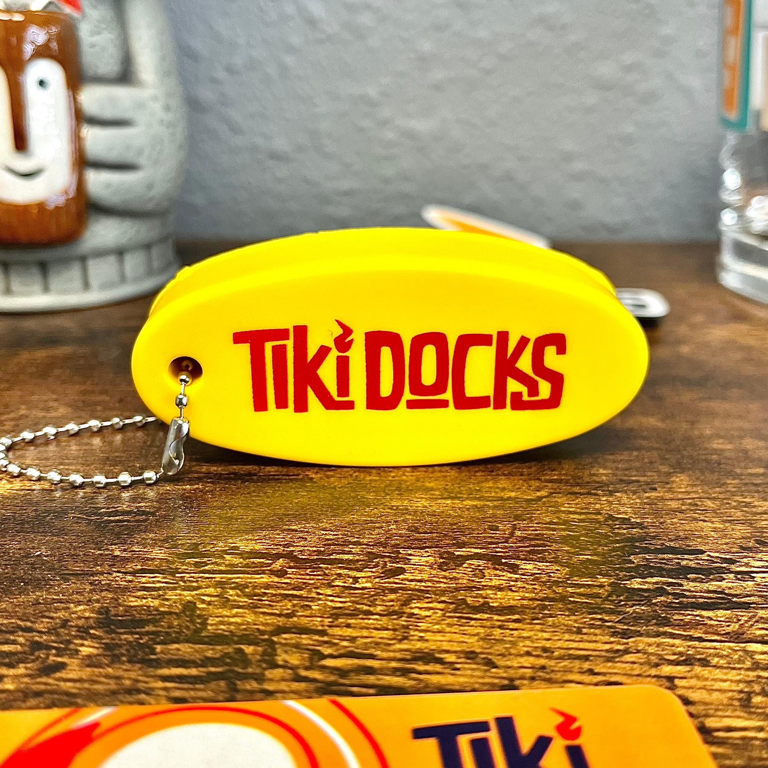 Tiki Docks Floating Keychain - Yellow
