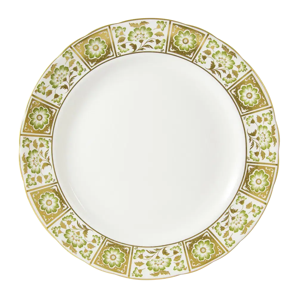 Royal Crown Derby Green Panel Soup Tureen Stand Bone China