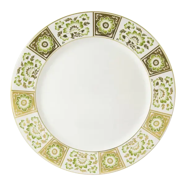 Royal Crown Derby Green Panel 36 Pc Dinner Set