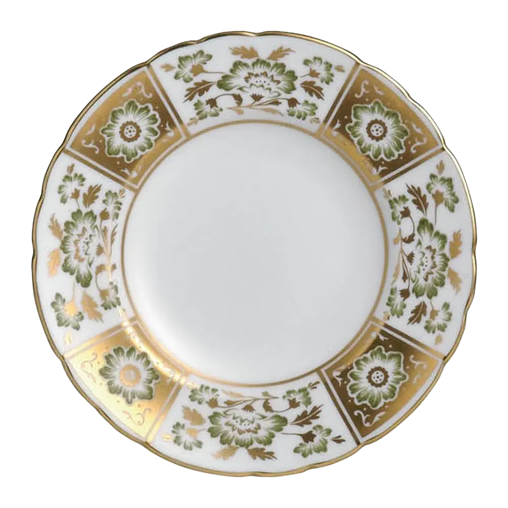 Royal Crown Derby Green Panel 6" Side Plate