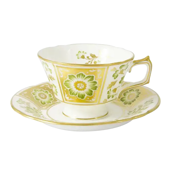 Royal Crown Derby Green Panel 36 Pc Dinner Set