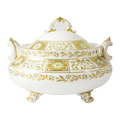 Royal Crown Derby Green Panel Soup Tureen