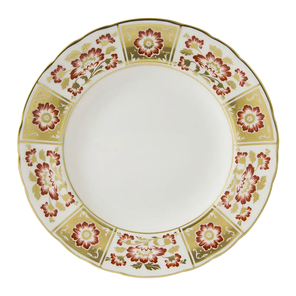 Royal Crown Derby Red Panel 8" Salad Plate