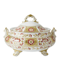 Royal Crown Derby Red Panel Covered Vegetable Dish