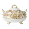 Royal Crown Derby Red Panel Soup Tureen & Stand