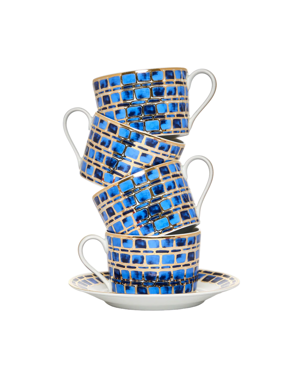 Tea Cup and Saucer Jade Blue (set of 4)