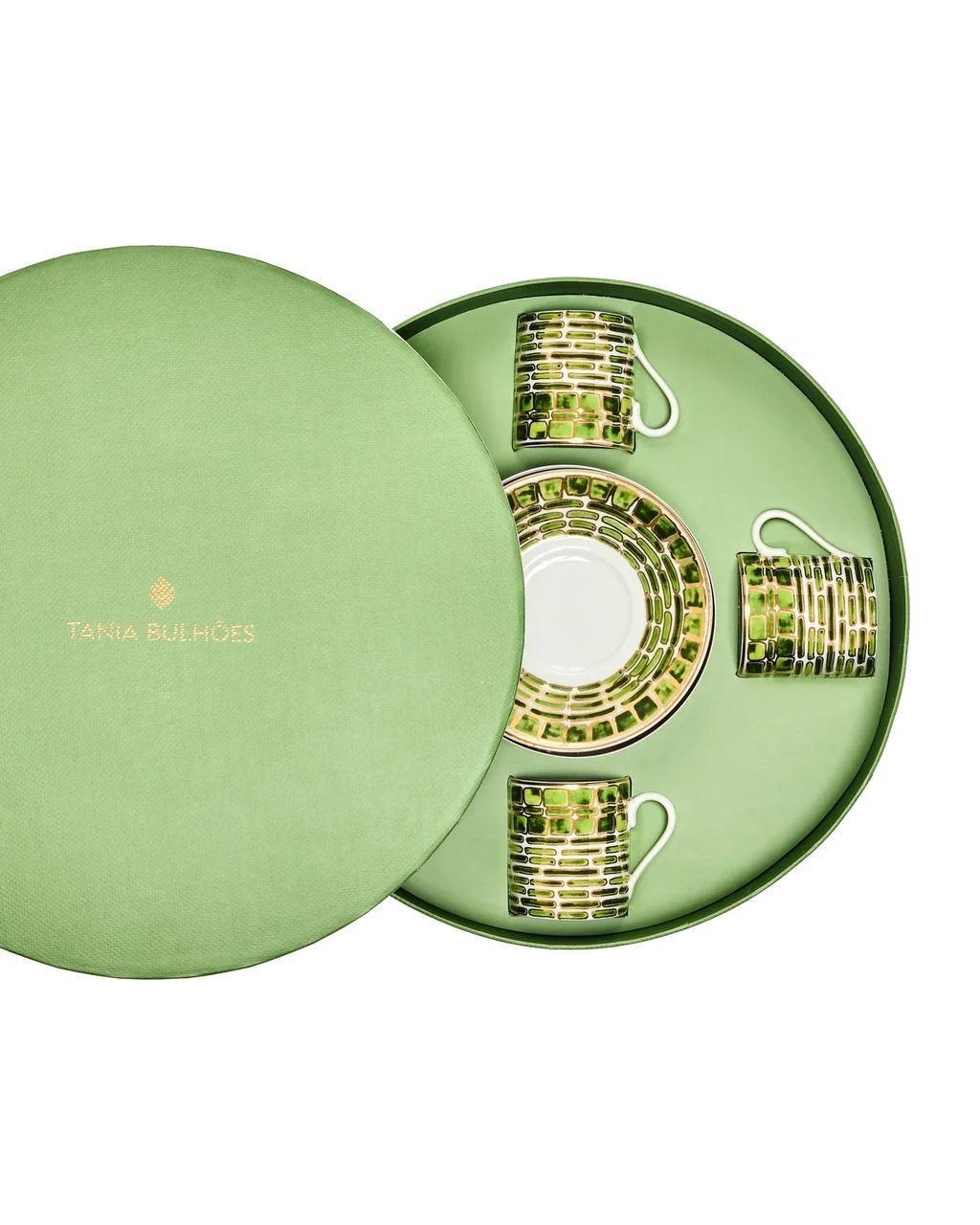 Espresso Cup and Saucer Jade Green (set of 4)