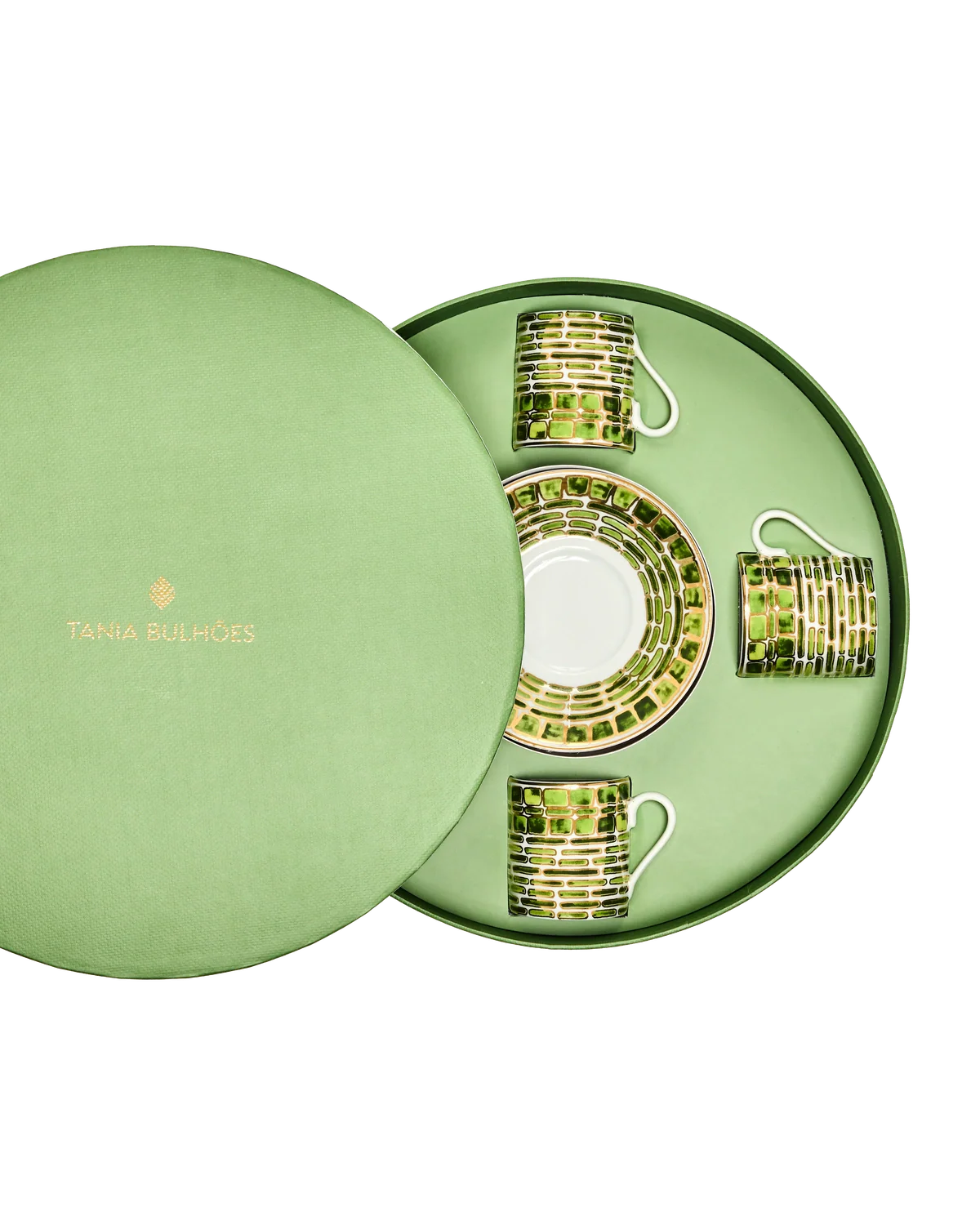Espresso Cup and Saucer Jade Green (set of 4)
